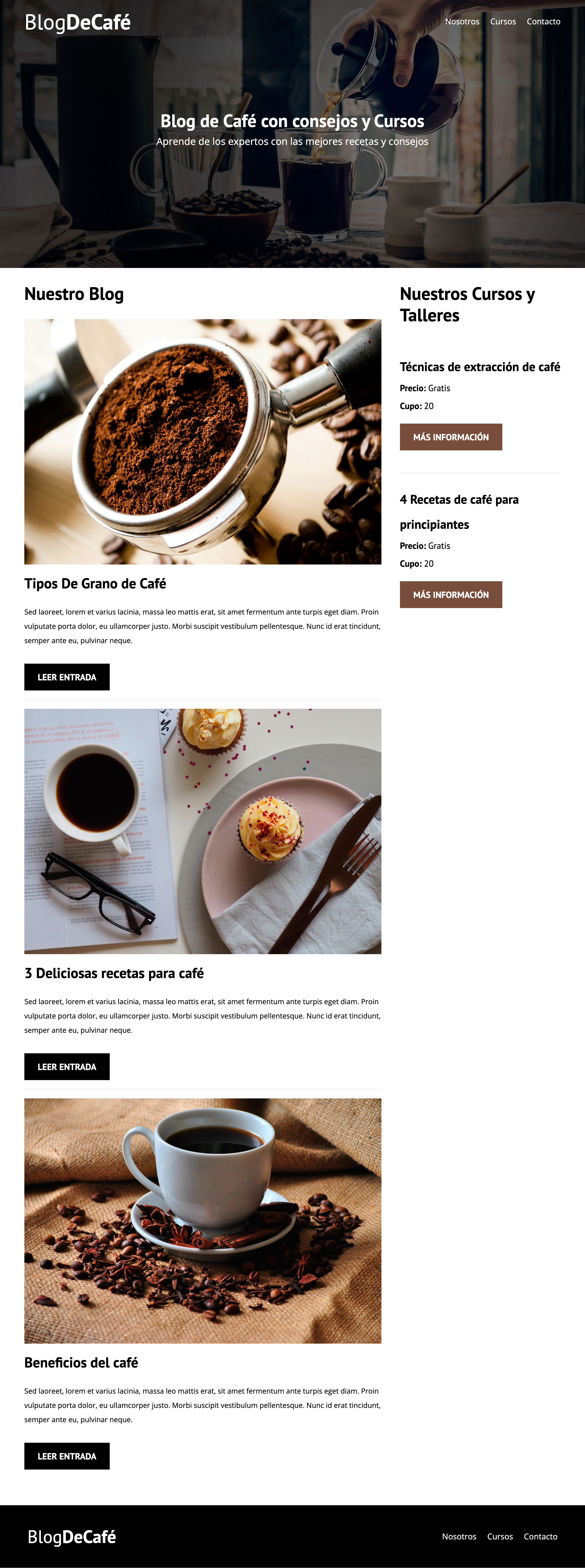Proyecto BLog Café